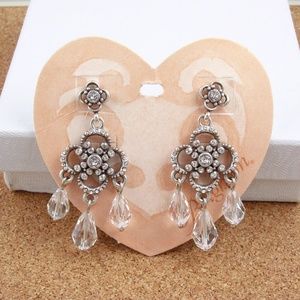 BRIGHTON CRYSTAL COVE CHANDELIER EARRINGS NWT
